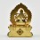 Hand Carved Gold Plated White Tara / Dholkar Silver Statue