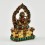 Hand Carved Gold Plated Yellow Dzambhala Silver Statue