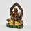 Hand Carved Gold Plated Yellow Dzambhala Silver Statue