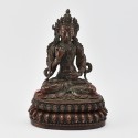 Hand Made Copper Alloy in Oxidation Finish 9" Bajrasattva / Dorjesempa Statue