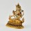 Gold Plated and Hand Painted 6" Chenrezig / Four Armed Avalokiteshvara Statue