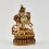 Gold Plated and Hand Painted 6" White Tara / Dhokar Statue