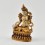 Gold Plated and Hand Painted 6" White Tara / Dhokar Statue