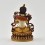 Gold Plated and Hand Painted 6" White Tara / Dhokar Statue