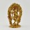 Hand Made Gold Plated and Hand Painted Face 7.5" Vajravarahi Yogini Statue