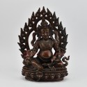 Hand Made Copper Alloy with Oxidiation Finish 10.25" Yellow Zambala Statue