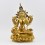 Hand Made Fine Quality 24 Karat Gold Gilded Face Painted Green Tara Statue