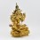 Hand Made Fine Quality 24 Karat Gold Gilded Face Painted Green Tara Statue