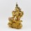 Hand Made Fine Quality 24 Karat Gold Gilded Face Painted Green Tara Statue