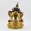 Hand Made Fine Quality 24 Karat Gold Gilded Face Painted Green Tara Statue