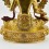 Hand Made Fine Quality 24 Karat Gold Gilded Face Painted Green Tara Statue