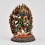 Hand Made Copper Alloy with Beautifully Hand Painted 5.5" Black Mahankala Statue