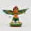 Hand Crafted Copper Alloy with Beautifully Hand Painted 3.5" Garuda Statue