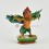 Hand Crafted Copper Alloy with Beautifully Hand Painted 3.5" Garuda Statue