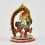 Hand Crafted Copper Alloy with Beautifully Hand Painted 4" White Dzambhala (Dragon) Statue