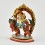 Hand Crafted Copper Alloy with Beautifully Hand Painted 4" White Dzambhala (Dragon) Statue