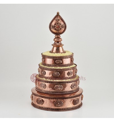 Fine Quality Hand MadeTibetan Buddhist Copper Ritual Mandala Set