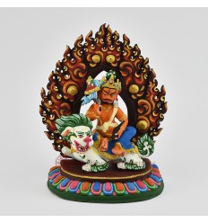 Fine Quality  Copper Alloy with Beautifully Hand Painted Vaisravana Statue