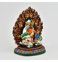 Fine Quality  Copper Alloy with Beautifully Hand Painted Vaisravana Statue