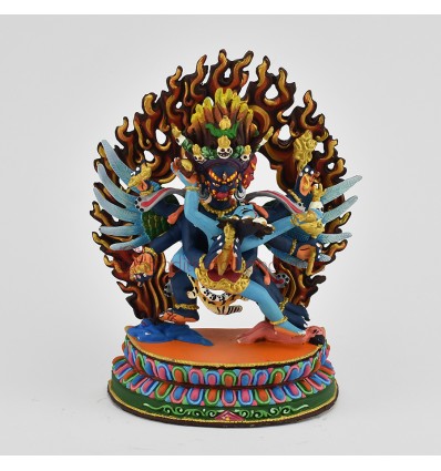 Fine Quality Copper Alloy with Beautifully Hand Painted Vajrakilaya Statue