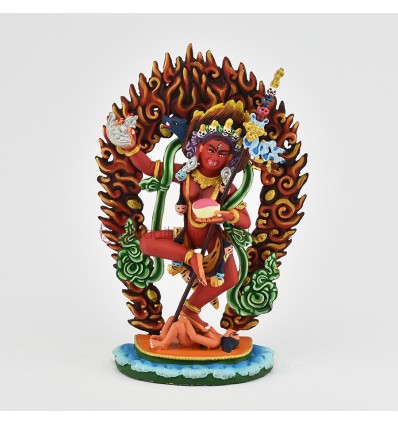 Fine Quality Copper Alloy with Beautifully Hand Painted Vajravarahi Dakini Statue