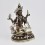 Fine Quality Hand Crafted Oxidized Copper Alloy with Silver Plated 10" Goddess Lakshmi Statue