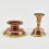 Finely Hand Carved Copper Alloy with Brass Rims 3.5" Serkyem Set