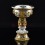 Fine Quality Gold & Silver Plated Tibetan Buddhist Copper Butter Lamps Set