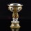 Fine Quality Gold & Silver Plated Tibetan Buddhist Copper Butter Lamps Set