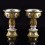 Fine Quality Hand Made Gold Silver Palted Tibetan Buddhist  Copper Butter lamps set