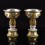 Fine Quality Hand Made Gold Silver Palted Tibetan Buddhist  Copper Butter lamps set