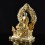 Hand Made Copper Alloy with Gold & Silver Plated Shakyamuni Buddha on Throne Statue