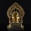 Hand Made Copper Alloy with Gold & Silver Plated Shakyamuni Buddha on Throne Statue