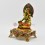 Hand Painted 24 Karat Gold Gilded Tibetan Buddhist Green Tara Drolma Copper Statue