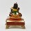 Hand Painted 24 Karat Gold Gilded Tibetan Buddhist Green Tara Drolma Copper Statue