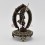 Fine Quality Oxidized Copper Alloy with Silver Plated 6.75" Vajravarahi on Mandala Statue