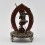 Fine Quality Oxidized Copper Alloy with Silver Plated 6.75" Vajravarahi on Mandala Statue