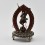 Fine Quality Oxidized Copper Alloy with Silver Plated 7" Vajrayogini on Mandala Statue