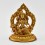 Fine Quality Copper Alloy with Gold Plated 5" Green Tara on Lion Statue