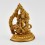 Fine Quality Copper Alloy with Gold Plated 5" Green Tara on Lion Statue