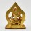 Fine Quality Copper Alloy with Gold Plated 5" Green Tara on Lion Statue