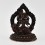 Fine Quality Oxidized Copper Alloy 5" Green Tara on Lion Statue