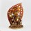 Hand Carved Buddhist Tibetan Ritual Bernagchen Mahakala  Gold Gilded Hand Face Painted Copper Statue