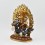 Hand Carved Buddhist Tibetan Ritual Dragon Dzambhala Gold Gilded Hand Face Painted Copper Statue