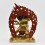 Hand Carved Buddhist Tibetan RitualGuru Dragpo Gold Gilded Hand Face Painted Copper Statue