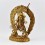 Hand Carved Buddhist Tibetan Ritual Vajrayogini Gold Gilded Hand Face Painted Copper Statue