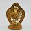 Machine Made, Antiquated Copper Alloy with Gold Plated and Hand Painted Face  12 Armed Ganesha Statue