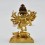 Machine Made, Antiquated Copper Alloy with Gold Plated and Hand Painted Face  12 Armed Ganesha Statue