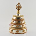 Fine Quality Gold & Silver Plated Tibetan Buddhist Copper Mandala Set