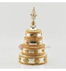 Fine Quality Gold & Silver Plated Tibetan Buddhist Copper Mandala Set